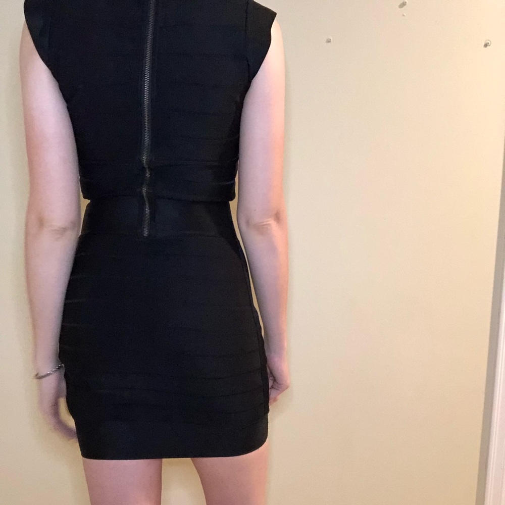 French Connection Bandage Cap Sleeve Bodycon Dress - Picture 7 of 9
